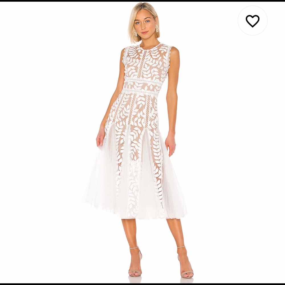 Bronx and banco white midi dress